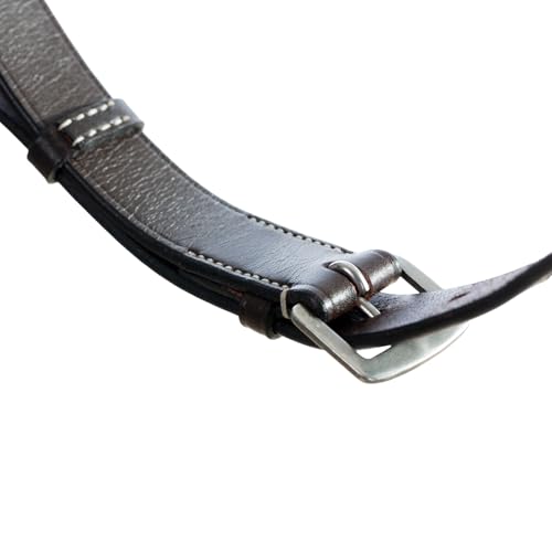 Equinavia Saga Adjustable Leather Running Martingale with Stainless Steel Hardware - Chocolate Brown - Cob - size: Cob