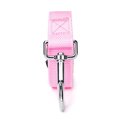 10 ft Strong Durable Nylon Dog Training Leash, Traction Rope, 1 Inch Wide, for Small and Medium Dog (Pink, 10 Feet) - color: Pink, size: 10 Feet
