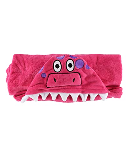 Lazy One Wearable Hooded Blanket for Kids, Animal Hooded Blanket (Pink Dinosaur) - color: Pink Dino Hooded Blanket
