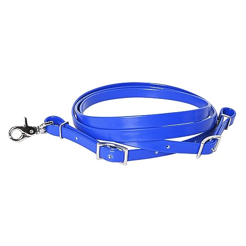 HILASON Western Horse Biothane Leather Rein, Full Size - color: Royal Blue