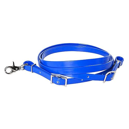 HILASON Western Horse Biothane Leather Rein, Full Size - color: Royal Blue