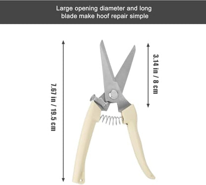 Goat Hoof Trimmers, Stainless Steel Hoof Trimming Tool with Spring Shears Sheep Nail Clippers for Pig, Horse, Livestock