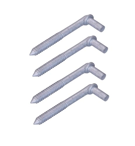 Wood Post Screw in Lag Screw Gate Hinge for Farm Wooden Fences with 5/8" Pin (4-1/2" (4Pcs)) - color: 4-1/2" (4Pcs)
