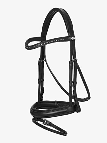 LeMieux Arika Dressage Bridle - color: Black/Silver, size: Pony
