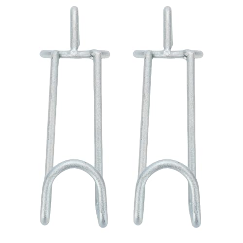 Horse Feed Bucket Hooks, 2 Pack Metal Stall Hanger for Horse Stable Barn Fence, with Weather Proof Coating Easy Install No Tools, for Livestock Water Bucket Tack Supplies