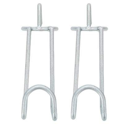 Horse Feed Bucket Hooks, 2 Pack Metal Stall Hanger for Horse Stable Barn Fence, with Weather Proof Coating Easy Install No Tools, for Livestock Water Bucket Tack Supplies