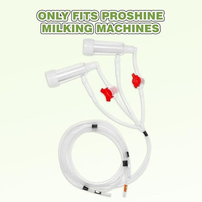 Upgraded 2 in 1 14L Electric Milking Machine with 4 Goat Teat Cups & 2 Cow Teat Cups