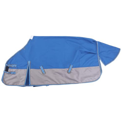1200D Horse Blanket, 0g No-Fill Waterproof Turnout Rain Sheet - color: Blue Grey, size: 84"