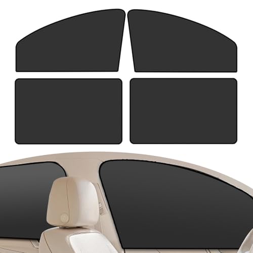 4 PCS Car Side Window Sunshade, Heat Insulation Sun Protection Window Visor, Car Privacy Protection Sunshade, Suitable for Most Cars (Black)