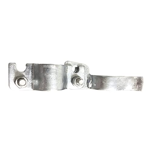 1-3/8" x 1-3/8" Fork Latch Galvanized Fence Gate Latch for Chain Link Fence Gate Frames with Padlock Hole Wall Mount to Post or Wall