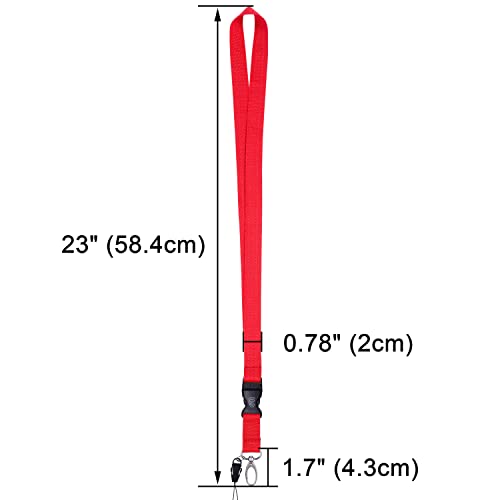 Wisdompro Office Lanyard, 5 Pack 23 inch Neck Strap Lanyard, Watermelon Red - color: 5pack Watermelon Red