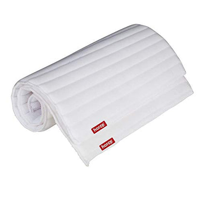 HORZE Rear Leg No Bow Equine Standing Wraps Pair - Off-White - Pony - color: Off-White, size: Pony