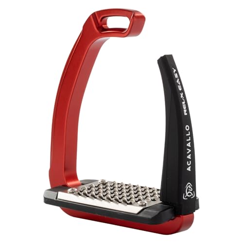 Acavallo Rel-X Easy Stirrups - color: Red