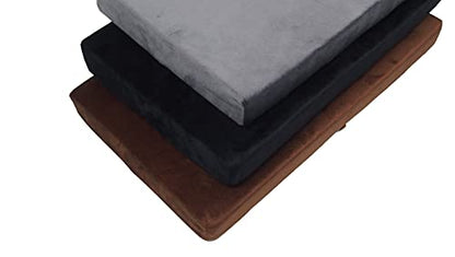 Augld 2 Pack Rectangle Saddle Stool Cushion 9.5"x18" Coffee - color: Coffee, size: 9.5"x18"x1.5"