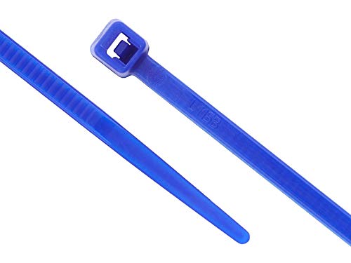Secure 4 Inch Blue 18 lb Miniature Nylon Cable Tie - 100 Pack - color: Blue, size: 4 Inch