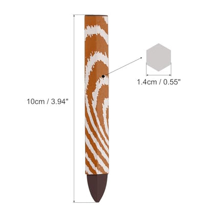 PATIKIL Lumber Marking Crayons, 6 Pack 4"x0.55" Hex Wax Tire Marker Crayons Dark Brown - color: Dark Brown