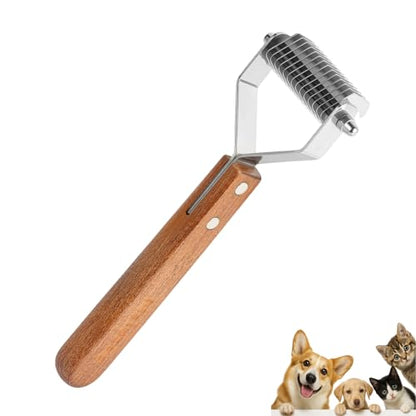 Medium Handmade Wooden Dog & Cat Comb - size: Medium