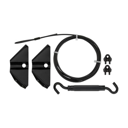 National Hardware Anti-Sag Gate Kit, Steel, Exterior Use, Black