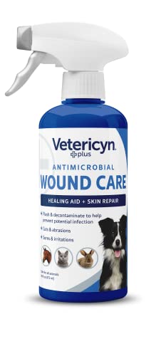 Vetericyn Plus Dog Wound Care Spray | Healing Aid and Skin Repair, Clean Wounds, Relieve Dog Skin Allergies, Safe for All Animals. 16 ounces - size: 16 Fl Oz (Pack of 1)