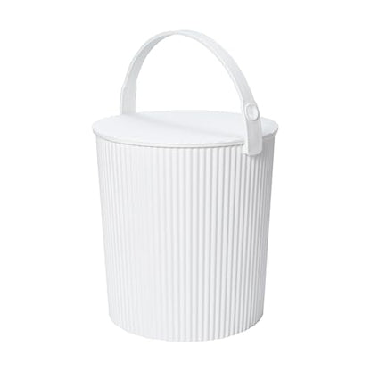 Hachiman Extra Large Bucket, 5.3 Gallon Heavy Duty Bucket with Lid & Handle - color: White, size: Extra Large