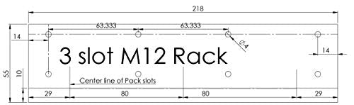 M12 Battery Holder for Milwaukee Makita Bosch Mount Wall Rack 12V 3 slot BAT414 BL1014 USA PN M12x3Rack - color: Red, size: 3 Slot