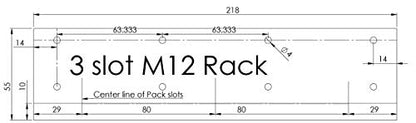 M12 Battery Holder for Milwaukee Makita Bosch Mount Wall Rack 12V 3 slot BAT414 BL1014 USA PN M12x3Rack - color: Red, size: 3 Slot