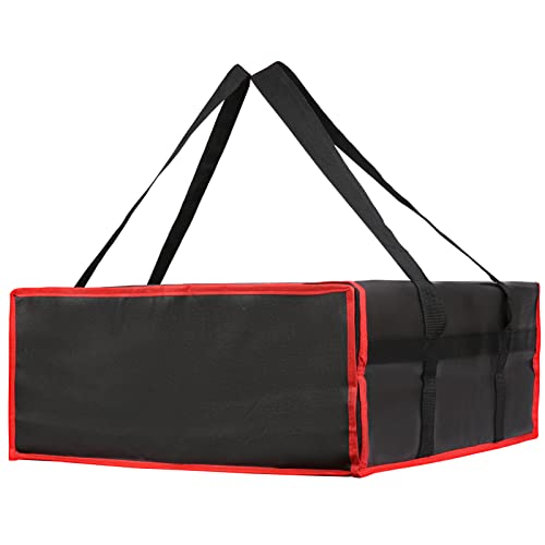 Bodaon Insulated Pizza Delivery Bag, 20" x 20" x 8" Pizza Warmer Bags for Carry Hot, Insulated Food Delivery Bag, Insulated Grocery Bags, Black with Red Edge, 1-Pack | Pizza Warmer Bags for Carry Hot Food, Insulated Food Delivery Bag, Grocery Shopping Bag