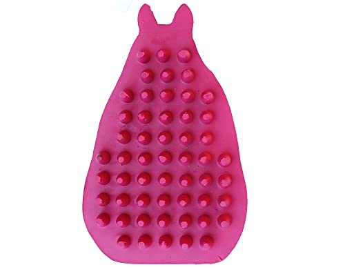 Grewal® Equestrian Grooming Bundle Kit - Comfy Pet Grooming & Bathing Glove - Oval Face Soft Bristles - Great for Thin & Sensitive Skin (Pink) - color: Pink