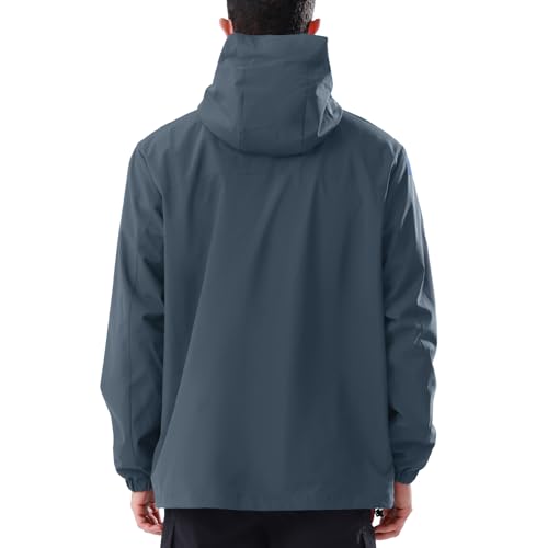 CAMEL CROWN Men's Ski Jacket 3 in 1 Waterproof Winter Jacket Snow Jacket Windproof Hooded with Inner Warm Fleece Coat - color: Grey B612, size: Small
