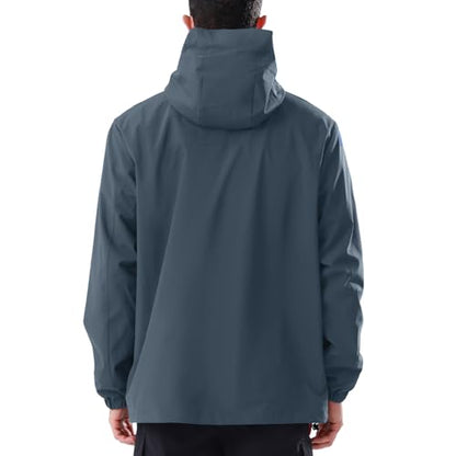 CAMEL CROWN Men's Ski Jacket 3 in 1 Waterproof Winter Jacket Snow Jacket Windproof Hooded with Inner Warm Fleece Coat - color: Grey B612, size: Small