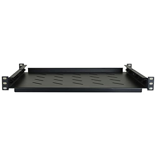 Aeons 1U 19-inch Fixed Rack Server Shelf Vented 4 Post Rack Mount Shelf 14 inches Adjustable Mounting Depth, for IT Data Network Cabinet Enclosure Equipment - style: 13.4 - 16.6" Fixed