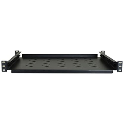 Aeons 1U 19-inch Fixed Rack Server Shelf Vented 4 Post Rack Mount Shelf 14 inches Adjustable Mounting Depth, for IT Data Network Cabinet Enclosure Equipment - style: 13.4 - 16.6" Fixed