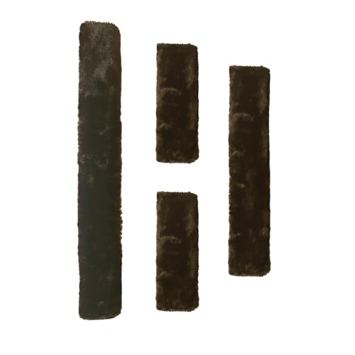 Soft Fleece Halter Covers for Horses BNC Series (4-Piece, Brown) | Prevents Halter Rubbing on Face, Ideal for Horse Halter Cover,Easy on/off, Machine washable - color: Brown