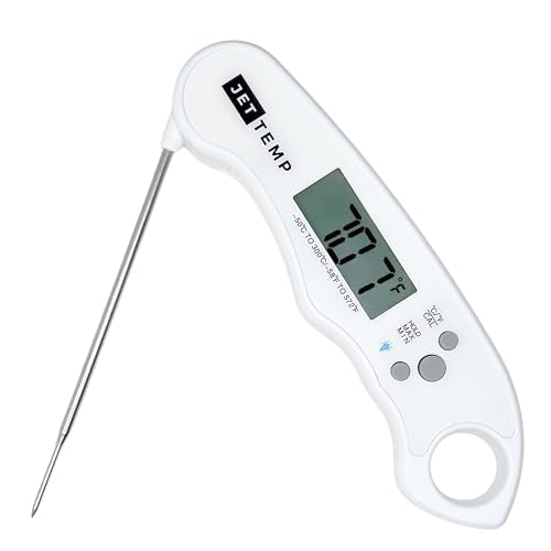 F1 Digital Meat Thermometer - Fast, Accurate, Waterproof - Great for Cooking, Grilling, Baking, Frying - color: Cloud White
