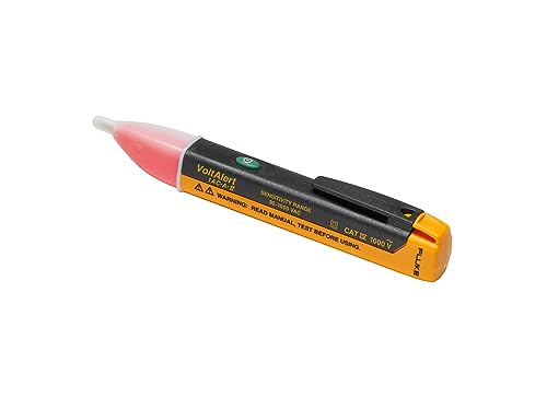Fluke 1AC II VoltAlert Non-Contact Voltage Tester, Pocket-Sized, 90-1000V AC, Audible Beeper, CAT IV Rating