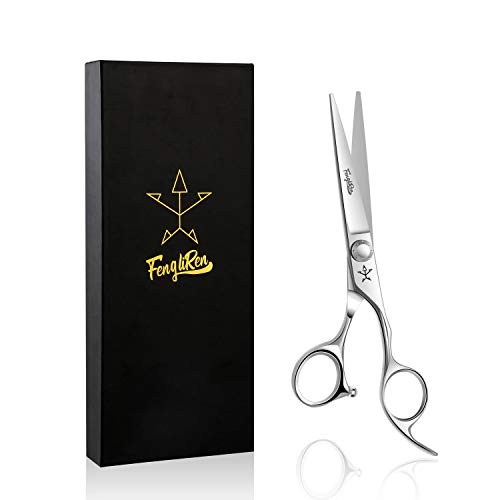 High-end Professional Extremely Very Sharp Barber Hair Cutting Scissors Hairdresser Shears For Hair 6 Inches Haircut Scissor Made Of Stainless Steel Alloy For Hairdressing Salon and Home Use - size: 6 Inch, style: Shears