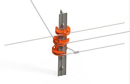 Lock Jawz T-360 Electric Fence T-Post Insulator - Orange (Bulk Qty: 100)