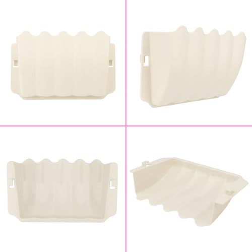 Hypeety Rabbit Hay Feeder Automatic Hay Rack for Guinea Pigs, White, 2pcs - color: White, size: 2pcs