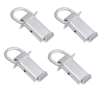 Mytee Products 4 Pack 5/8 Inch Stake Pocket D Rings w/Outward Protruding Design, 18000 lbs | Adjustable Trailer Stake Pocket Tie Down Utility for Flatbed Trucks & Trailer w/Hitch Pin - color: Silver w/ Outward Protruding, size: 4 - Pack