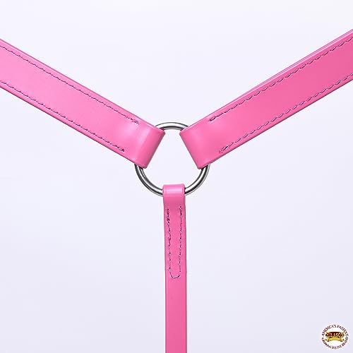 HILASON Western Horse Biothane Leather Breast Collar Tack - color: Pink