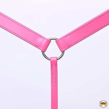 HILASON Western Horse Biothane Leather Breast Collar Tack - color: Pink