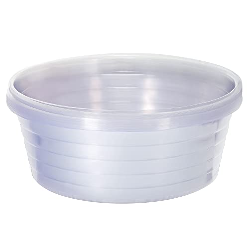 MECCANIXITY Plant Pot Saucer 12 Inch Plastic Round Flower Drip Tray for Indoor Outdoor, Clear Pack of 20 - size: 30x10.5cm