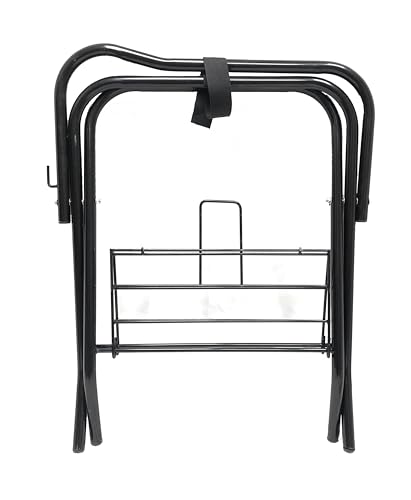 AJ Tack Portable Pony Saddle Rack, Freestanding Steel Single - color: Pony Size