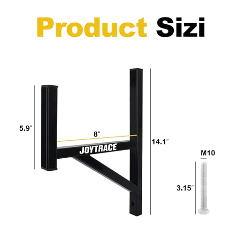 4 Rack Heavy Duty Side Mount Trailer Ladder Rack with Rubber Pads Bungee Cords 353 LBS Capacity Adjustable Steel Ladder Rack for Enclosed and Open Trailers - size: 4