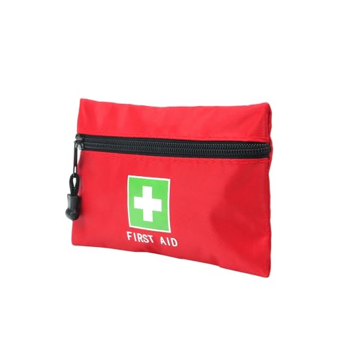 Red Emergency Bag First Aid Small Empty Travel Rescue Pouch First Responder Storage Medicine Pocket Bags for Car Home Office Kitchen Sport Ourdoors Bag Only (6x4.3) - style: 6x4.3inch
