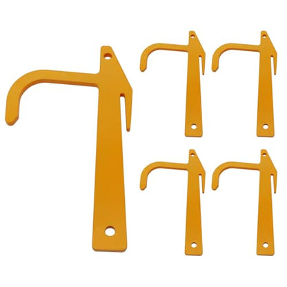 5 Packs Chain Link Banana Clip, Hook Loop Mesh Tools, Metal Fence Stretcher Tensioning, Top Rail Clamp Hanging for Fixed Chain Link
