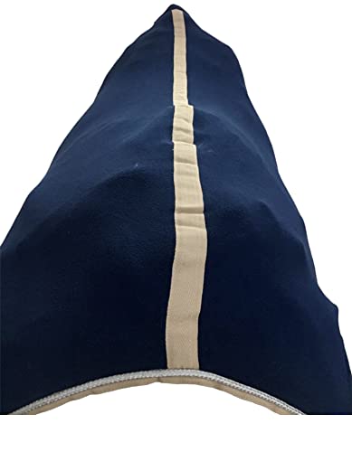 Majestic Ally Anti Pill Fleece Horse Blanket/Sheet with Silver Braided Rope (Navy, 76) - color: Navy, size: 76