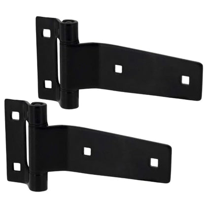 TCH Hardware 3-inch Stainless Steel Strap Tee-Hinge, 2 Pack | Heavy Duty, Garage, Barn Door, Gate, Shed, Cargo Box, Trailer and Truck Strap T Hinge (2 Pack, Black) - 505-2203816 - color: Black, size: 3 Inch