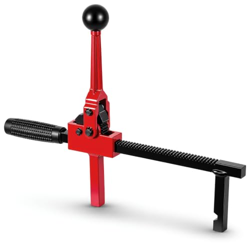 Chain Link Fence Stretcher Tool, Heavy Duty Ratcheting Wire Fence Puller | , 9 Inch Travel, Tilted Base with Deep Groove Hook, Easy One Person Operation for Chain Link Barbed Woven Wire Fence Repair