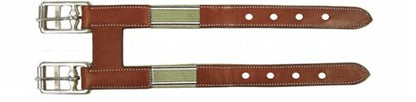 Majestic Ally Leather Girth Extender with Heavy-Duty Elastics, Durable, Flexible - color: Chestnut